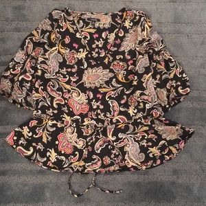 Rafaella Paisley Peasant Blouse